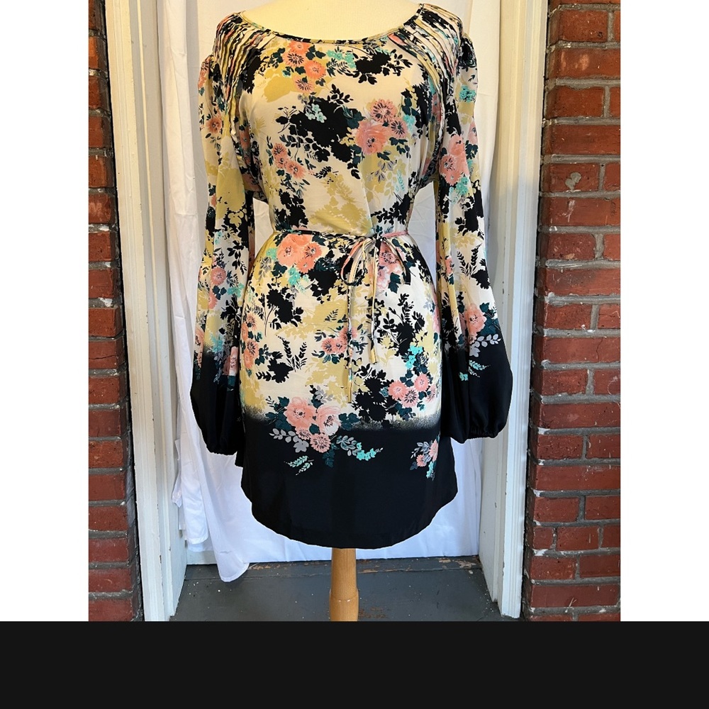 Holiday Floral Party Dress.